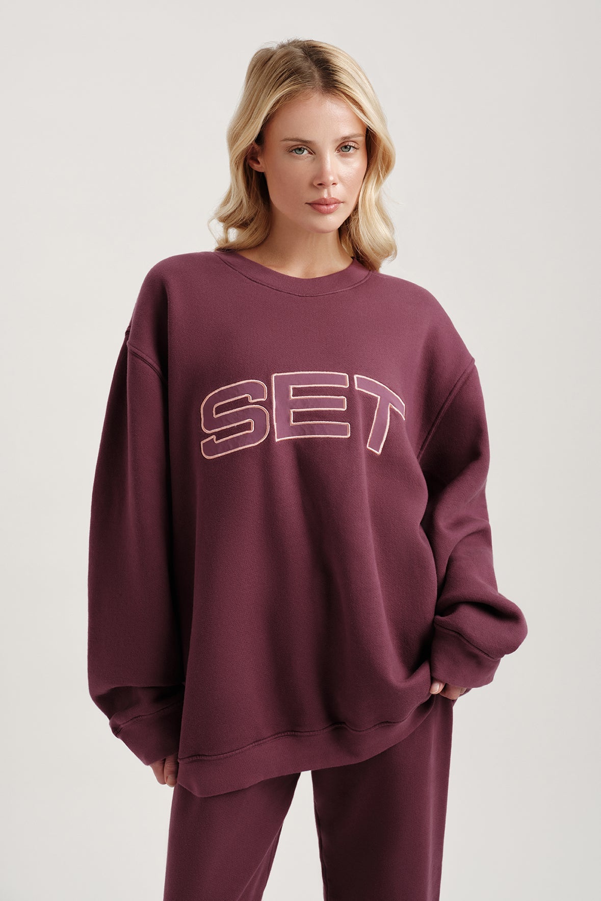 MIDWEIGHT SWEATS STAPLE SET CREWNECK - ROSEBUD
