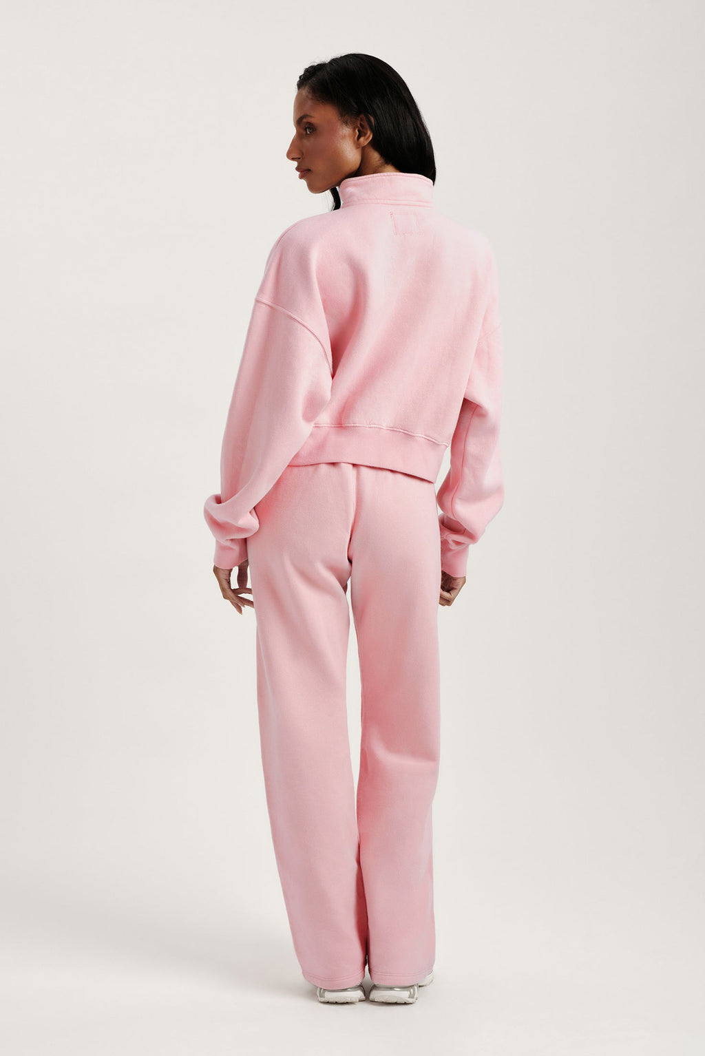 MIDWEIGHT SWEATS STAPLE SET FUNNEL ZIP - BLUSH