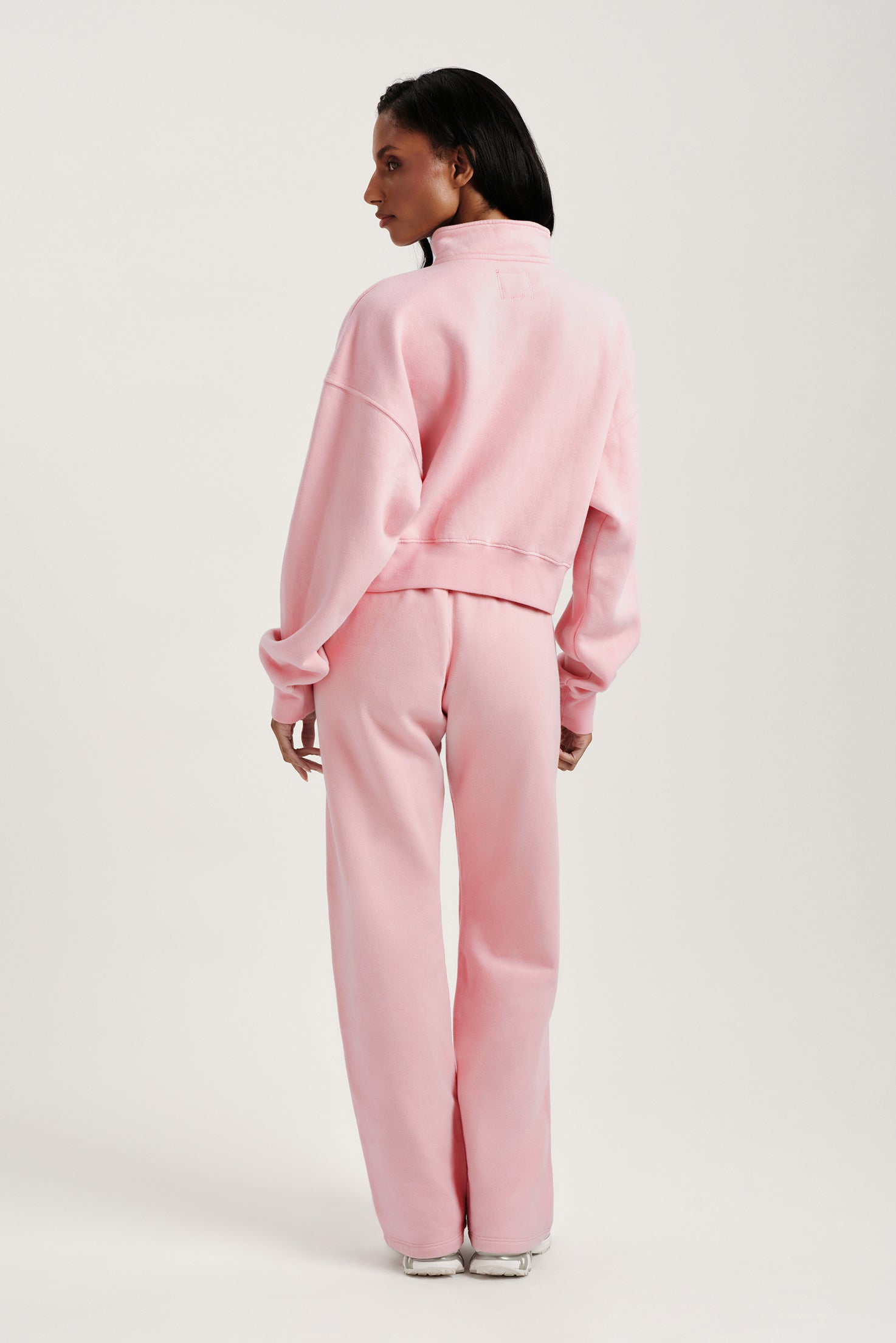 MIDWEIGHT SWEATS STAPLE SET FUNNEL ZIP - BLUSH