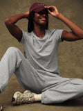 MIDWEIGHT SWEATS STAPLE OLD SCHOOL SWEATPANTS - FOG HEATHER GREY