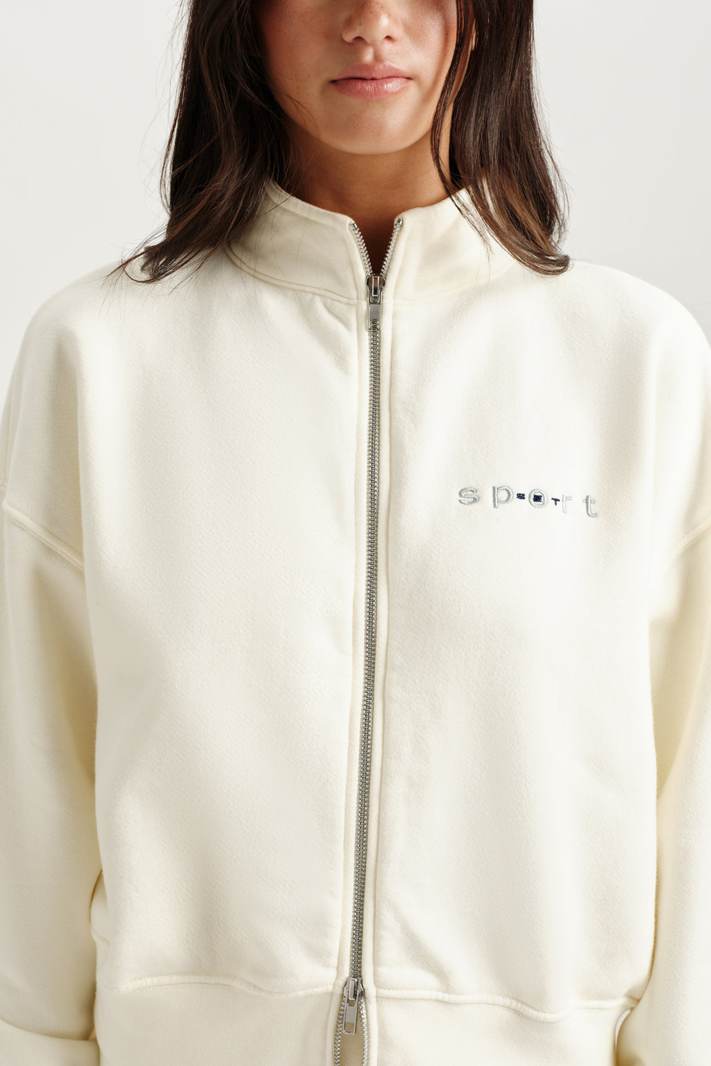 MIDWEIGHT SWEATS STAPLE SET FUNNEL ZIP - HAVEN