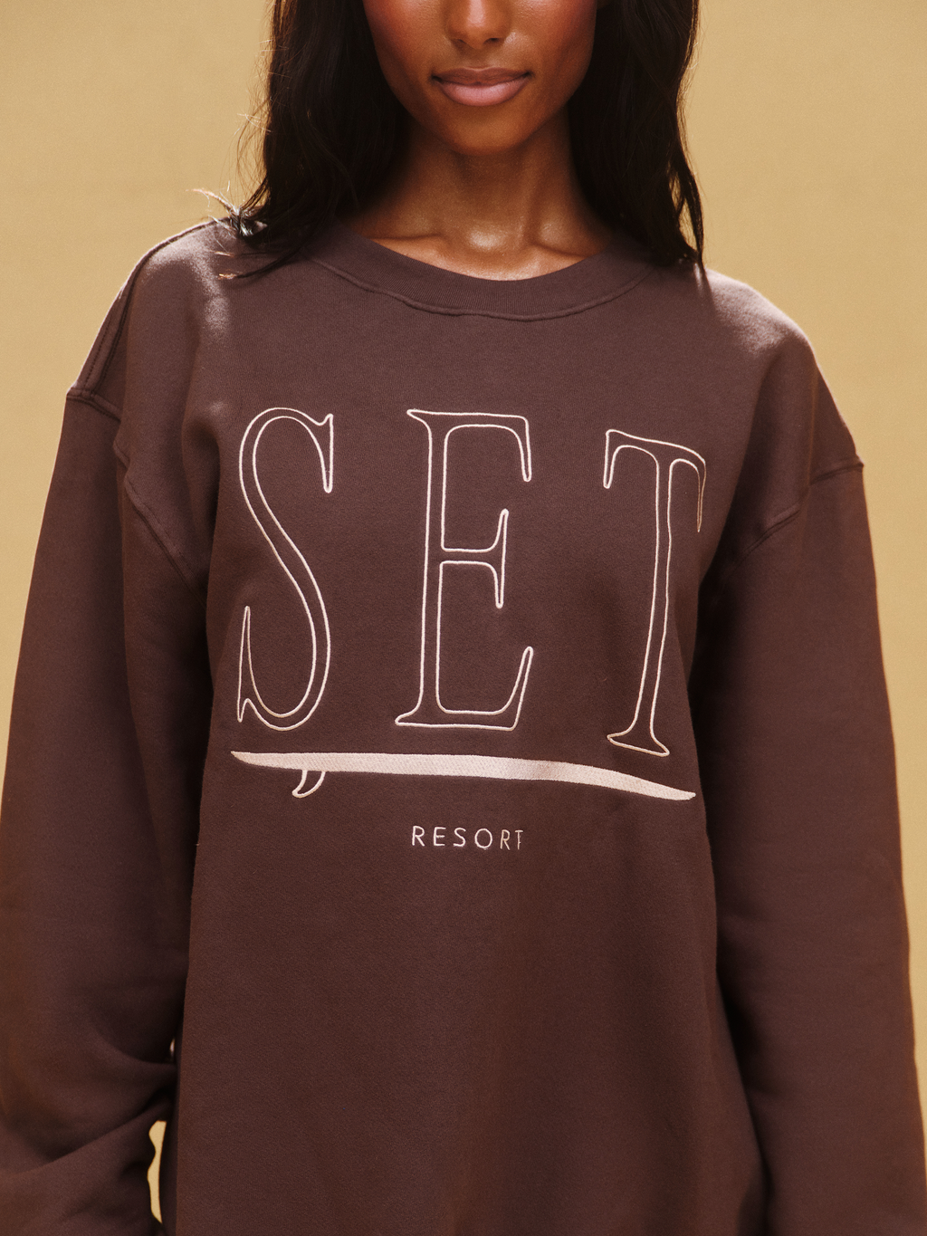 MIDWEIGHT SWEATS STAPLE SET RESORT CREWNECK - SHORELINE