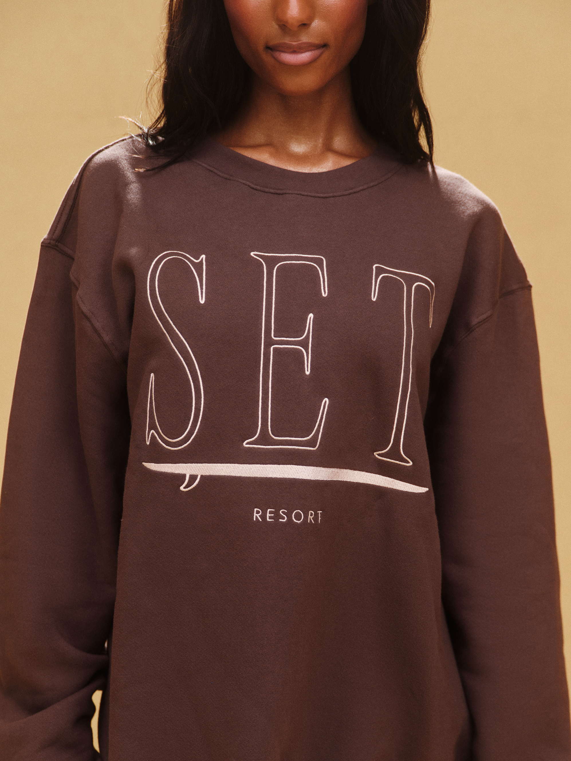 MIDWEIGHT SWEATS STAPLE SET RESORT CREWNECK - SHORELINE