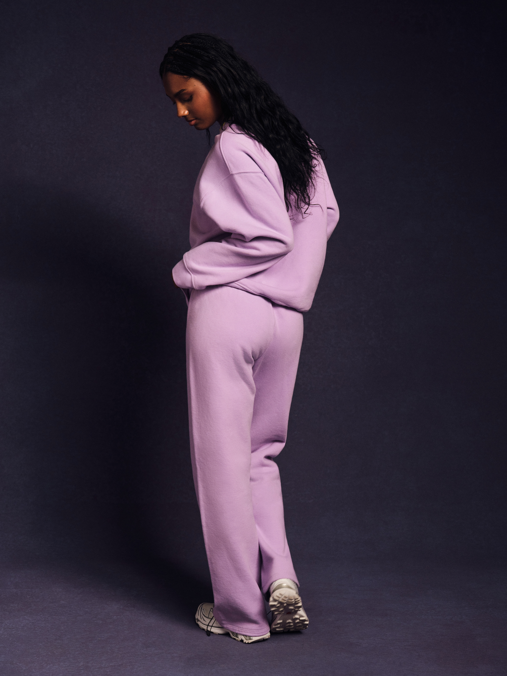 MIDWEIGHT SWEATS STAPLE SET LAYERED CREWNECK - BUTTERCREAM
