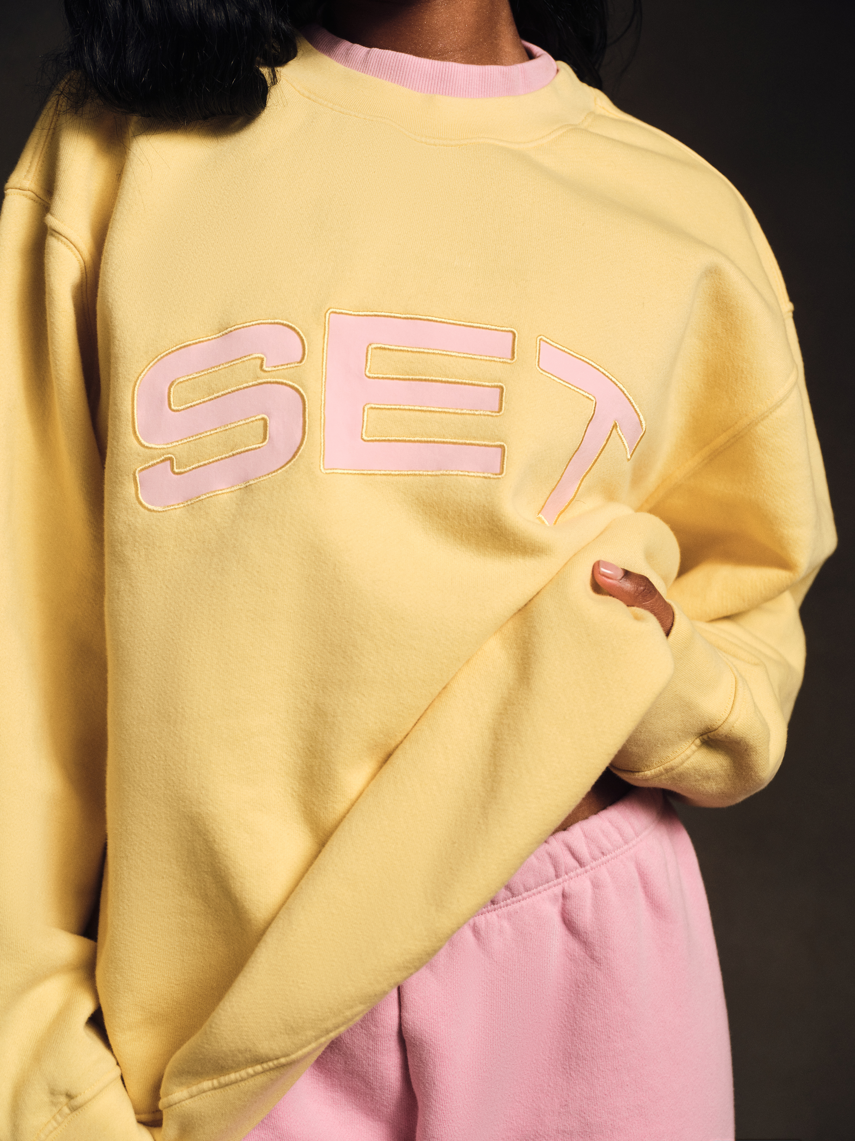 MIDWEIGHT SWEATS STAPLE SET LAYERED CREWNECK - TAFFY