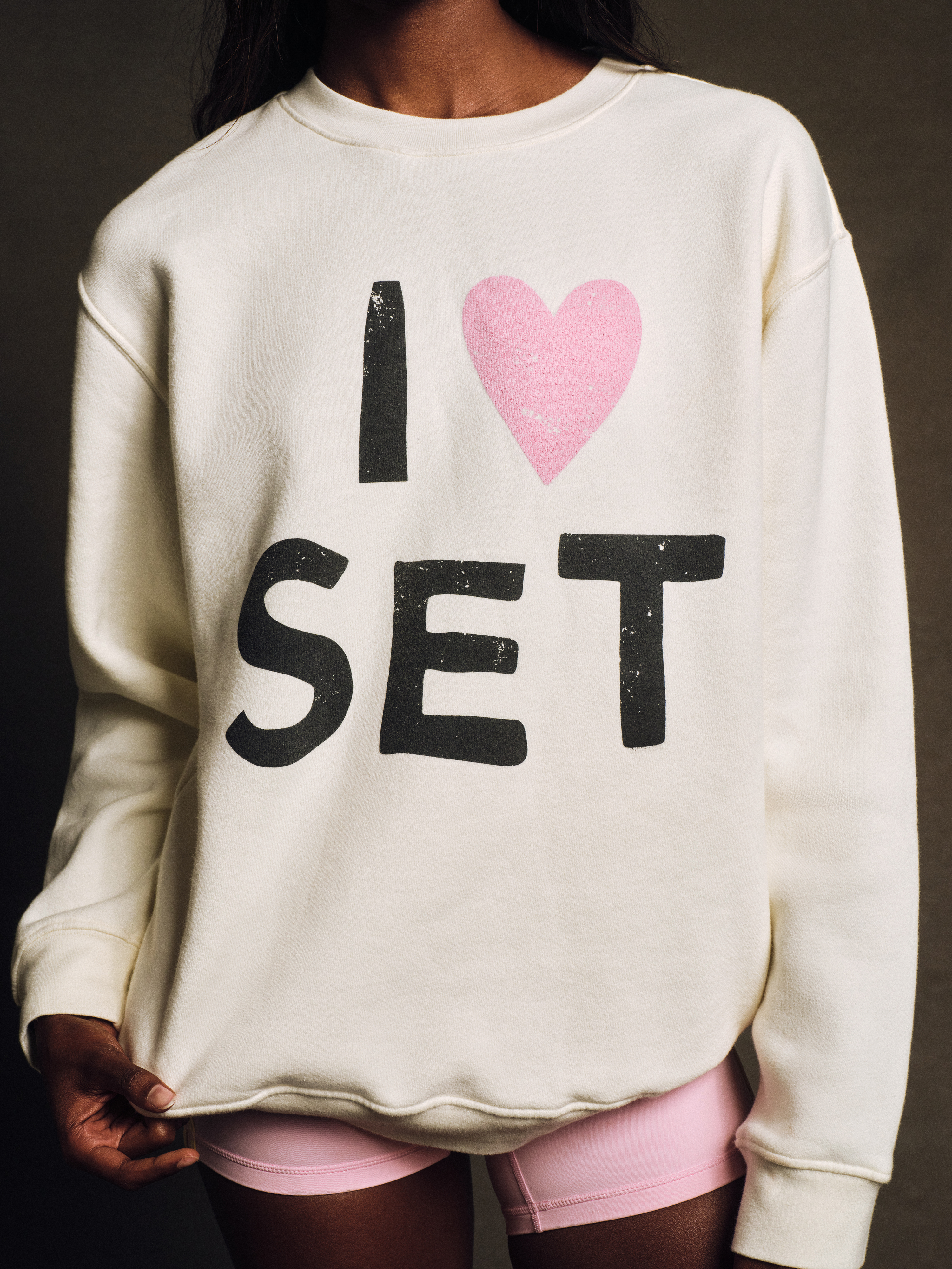 MIDWEIGHT SWEATS STAPLE I LOVE SET CREWNECK - ICING