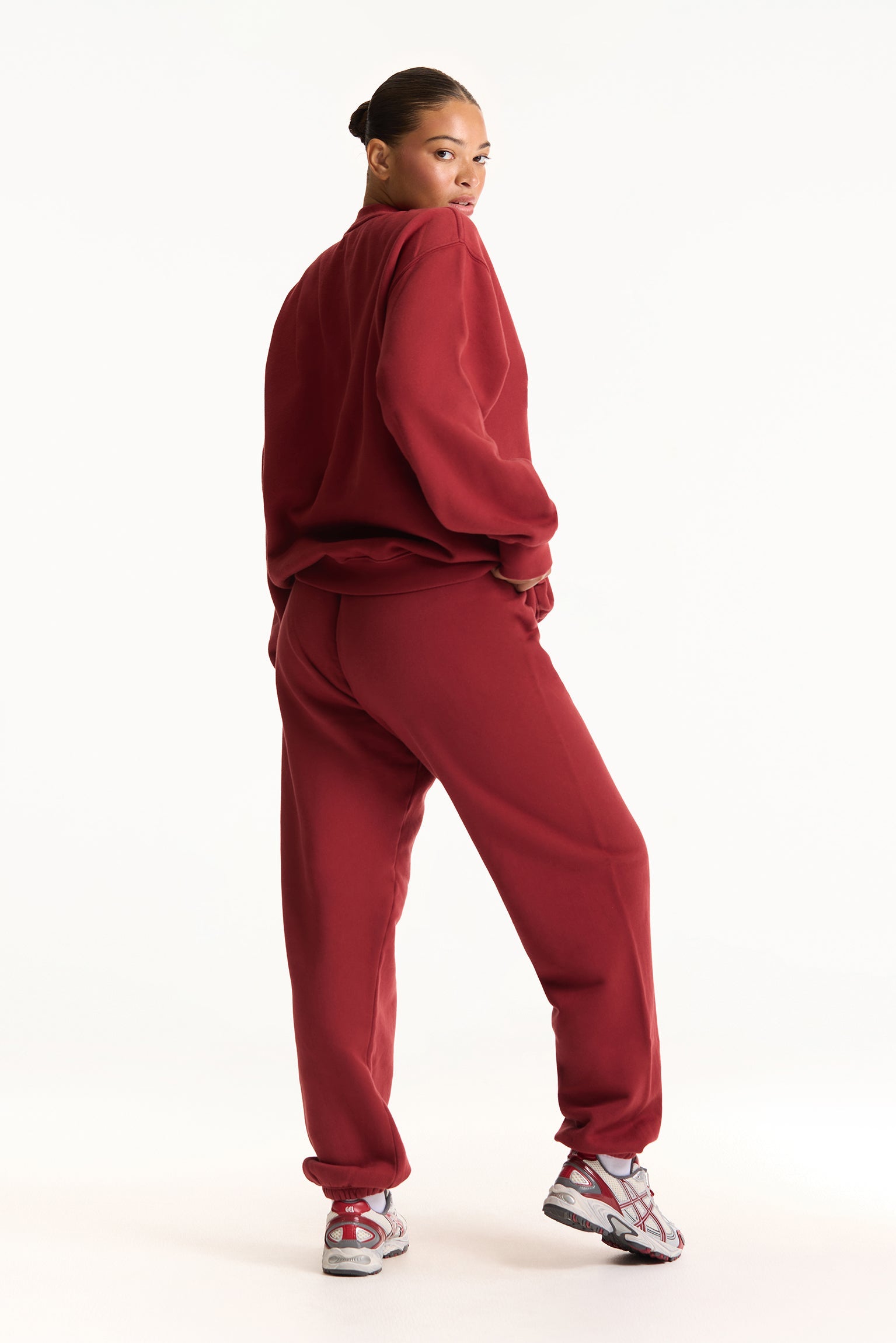 MIDWEIGHT SWEATS STAPLE OLD SCHOOL SWEATPANTS - SNAPPER