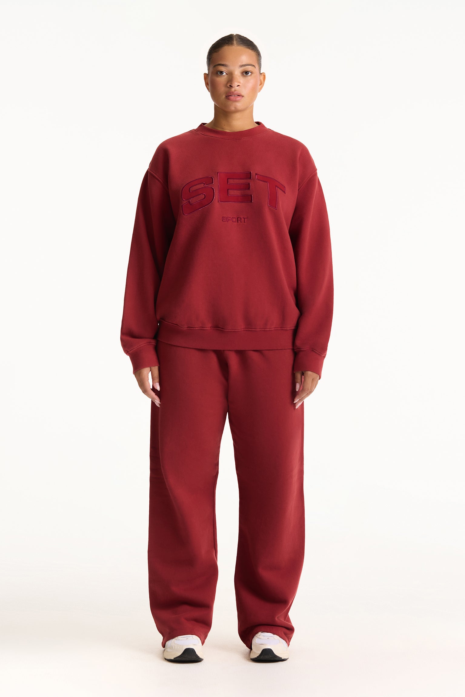 MIDWEIGHT SWEATS STAPLE STRAIGHT LEG SWEATPANTS - SNAPPER